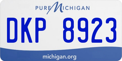MI license plate DKP8923