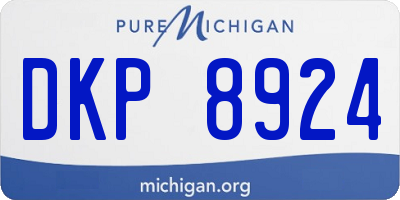 MI license plate DKP8924