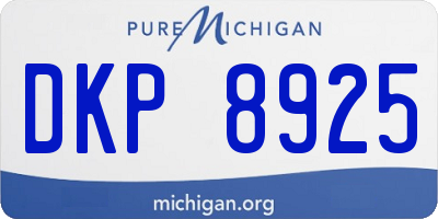 MI license plate DKP8925