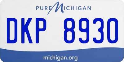 MI license plate DKP8930