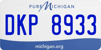 MI license plate DKP8933