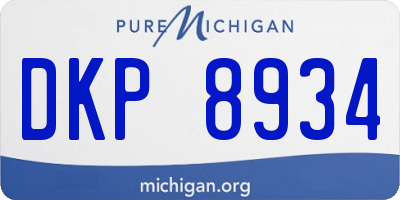 MI license plate DKP8934