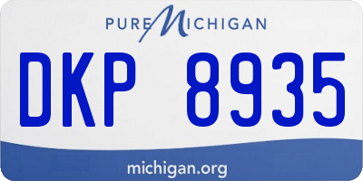 MI license plate DKP8935