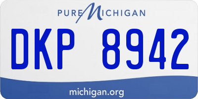 MI license plate DKP8942