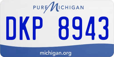 MI license plate DKP8943