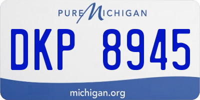 MI license plate DKP8945