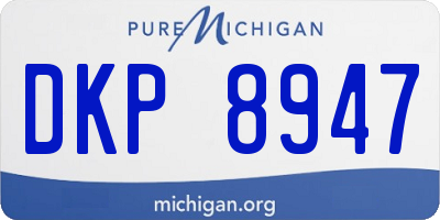MI license plate DKP8947