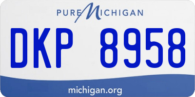 MI license plate DKP8958