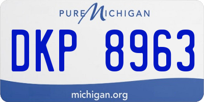 MI license plate DKP8963