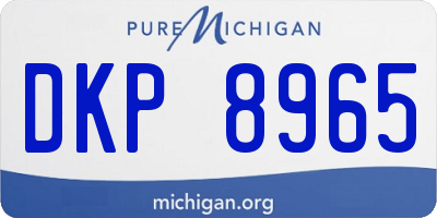 MI license plate DKP8965