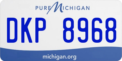 MI license plate DKP8968