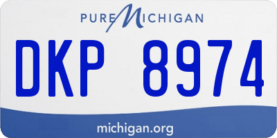 MI license plate DKP8974