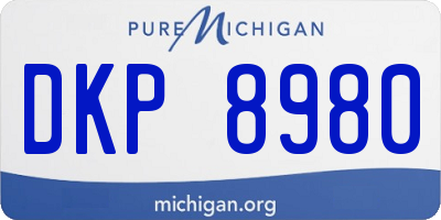 MI license plate DKP8980
