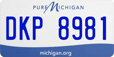 MI license plate DKP8981