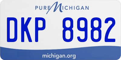 MI license plate DKP8982