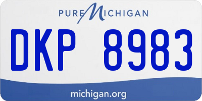 MI license plate DKP8983