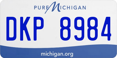MI license plate DKP8984