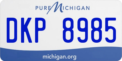 MI license plate DKP8985
