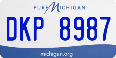 MI license plate DKP8987