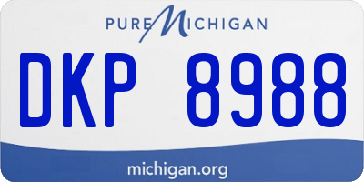 MI license plate DKP8988