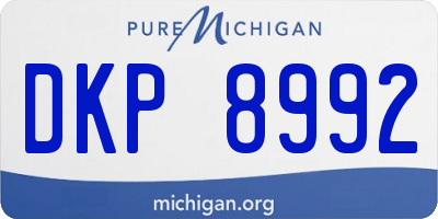 MI license plate DKP8992