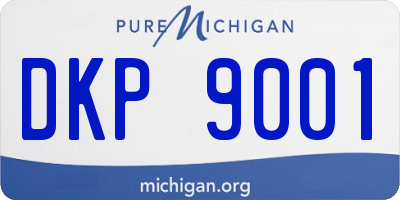 MI license plate DKP9001