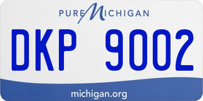 MI license plate DKP9002