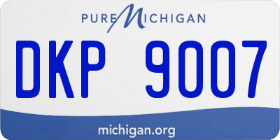 MI license plate DKP9007