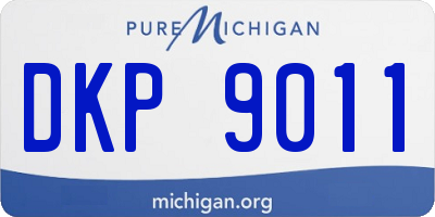 MI license plate DKP9011