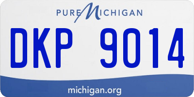 MI license plate DKP9014
