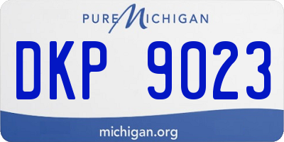 MI license plate DKP9023