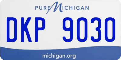 MI license plate DKP9030