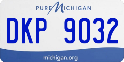 MI license plate DKP9032