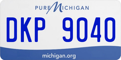MI license plate DKP9040