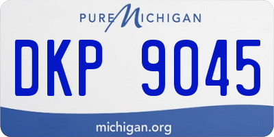 MI license plate DKP9045