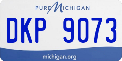 MI license plate DKP9073