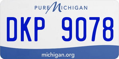 MI license plate DKP9078