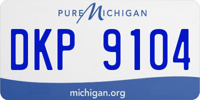 MI license plate DKP9104