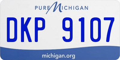 MI license plate DKP9107