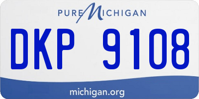 MI license plate DKP9108