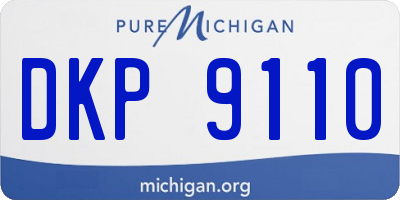 MI license plate DKP9110