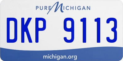 MI license plate DKP9113