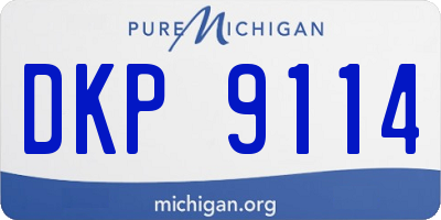 MI license plate DKP9114