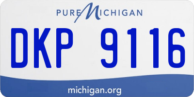 MI license plate DKP9116