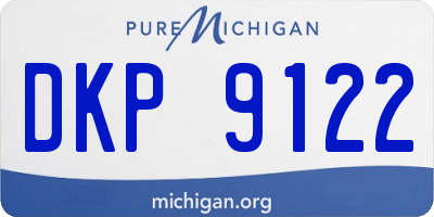 MI license plate DKP9122