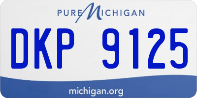 MI license plate DKP9125