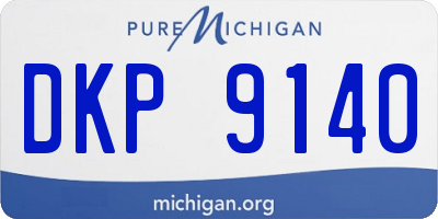 MI license plate DKP9140