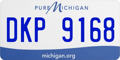 MI license plate DKP9168