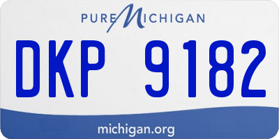 MI license plate DKP9182