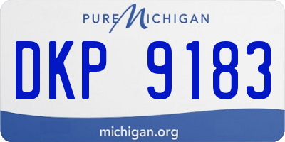 MI license plate DKP9183